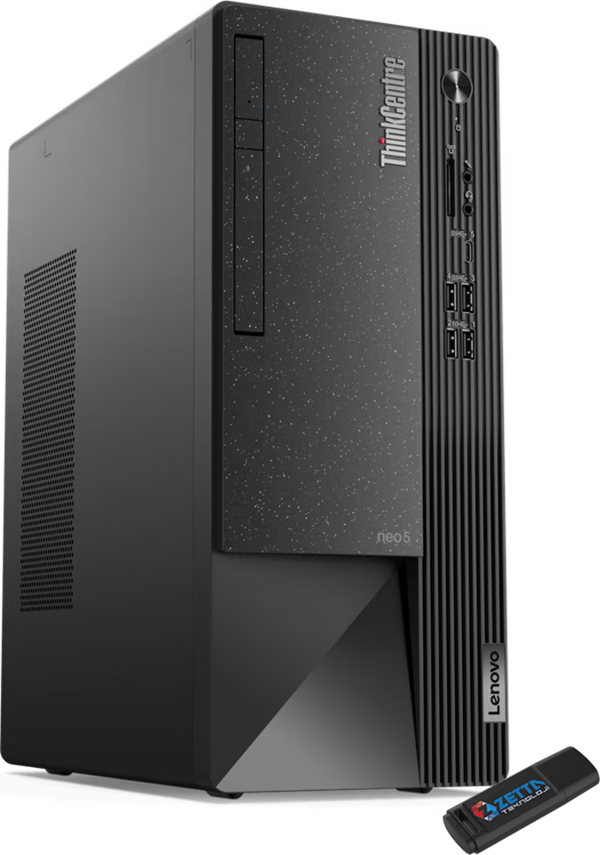 Lenovo Thinkcentre Neo 50T Gen4 Intel Core I7 13700 32GB 512GB SSD GT1030-2GB Freedos Masaüstü Bilgisayar 12JD0008TRGF04 + Zetta Flash Bellek - Image 1