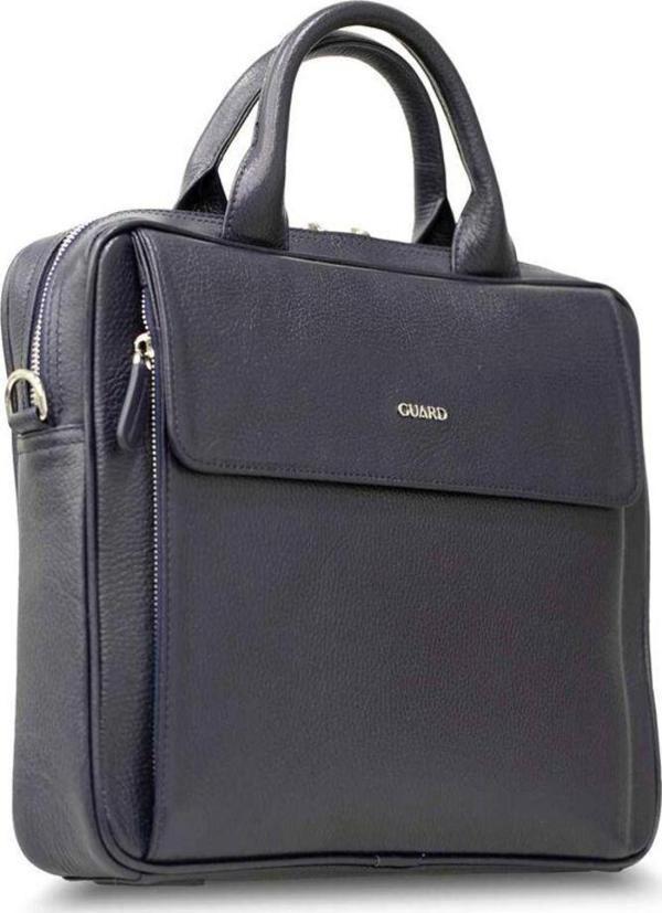 Guard Lacivert Hakiki Deri 14' inç Laptop Çantası - GRD240629WT1598 - Image 1