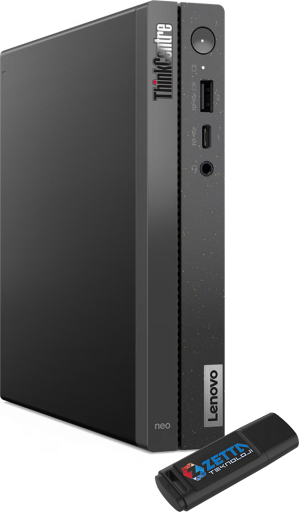 Lenovo Thinkcentre Neo 50Q Gen 4 Intel Core I5-13420H 32GB 512GB SSD Windows 11 Home Masaüstü Bilgisayar 12LN0048TRH04 + Zetta Flash Bellek - Image 1