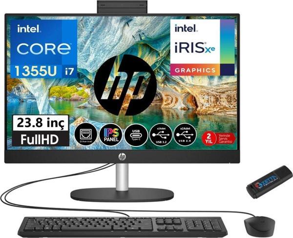 Hp Proone 240 G10 Intel Core I7 1355U 32GB Ram 1tb SSD 23.8 Fhd IPS WINDOWS11PRO All In One Bilgisayar 88T2W7ESW31 + Zetta USB Bellek - Image 1