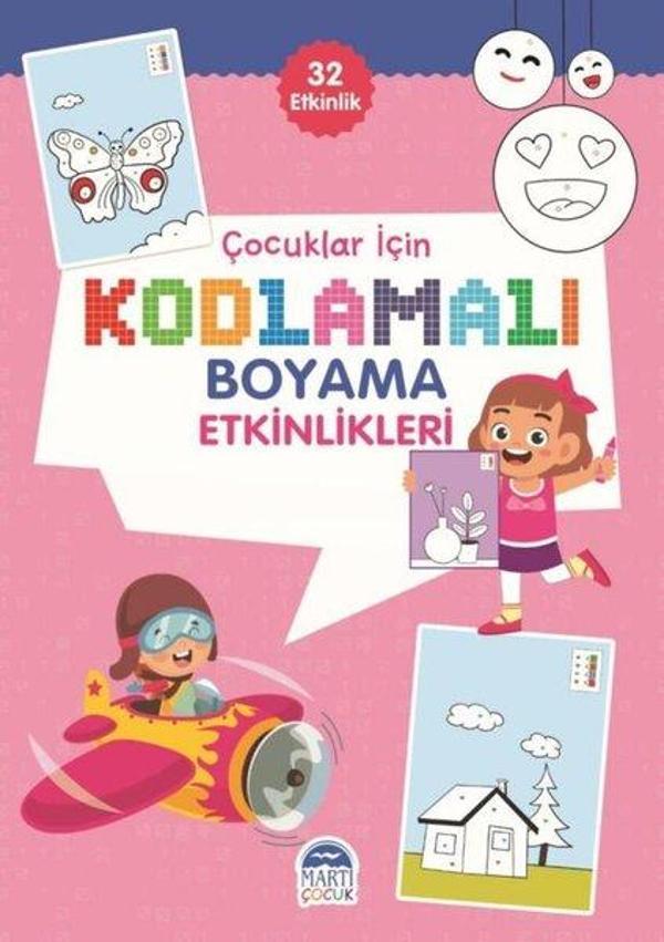 Çocuklar için Kodlama Etkinlikleri - Pembe - 32 Etkinlik - Martı Yayınları Yayınevi - Image 1