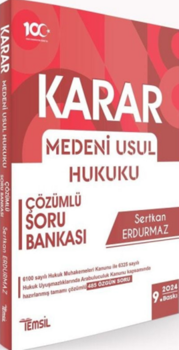 Karar Medeni Usul Hukuku Çözümlü Soru Bankası - Temsil Kitap - Image 1