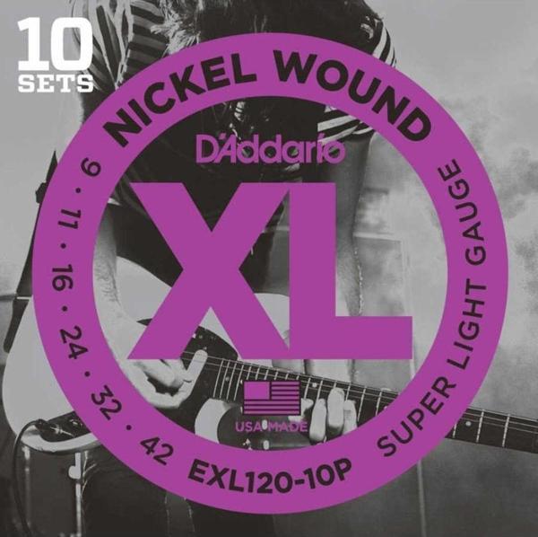 Daddario Exl120-10p Elektro Gitar Teli 10 Set (09-42) - Image 1