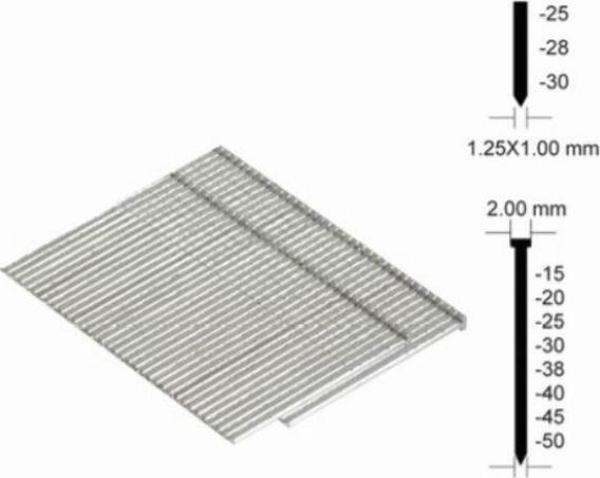 Akdeniz 18 GA 18*F15 Başlı 15 mm Brad Çiviler 5000 Adet - Image 1