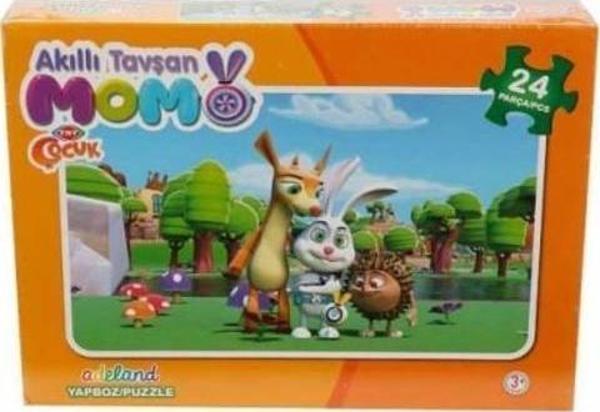 Adeland Trt Çocuk Alkıllı Tavşan Momo Puzzle Kutulu 24 Lü - Image 1