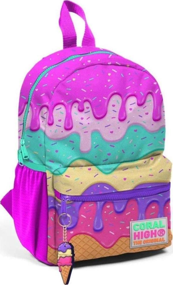 Coral High Renkli Dondurma Desenli Mini Sırt Çanta 23531 - Image 1