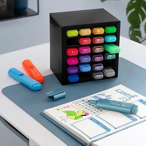 Faber-Castell Fosforlu Kalem 24'lü Masa Seti - Image 1