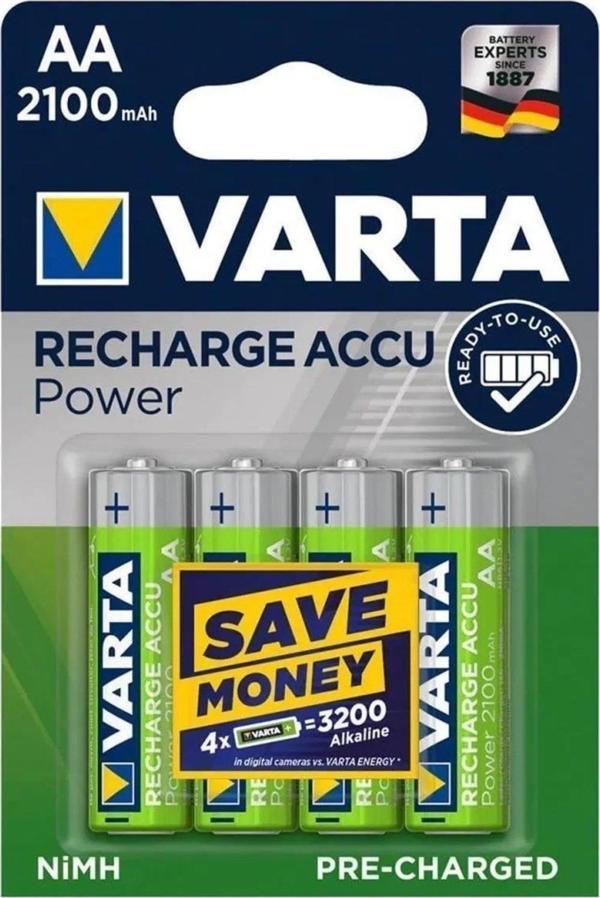 VARTA 2100mAh AA Şarj Edilebilir 4'lü Pil - Image 1