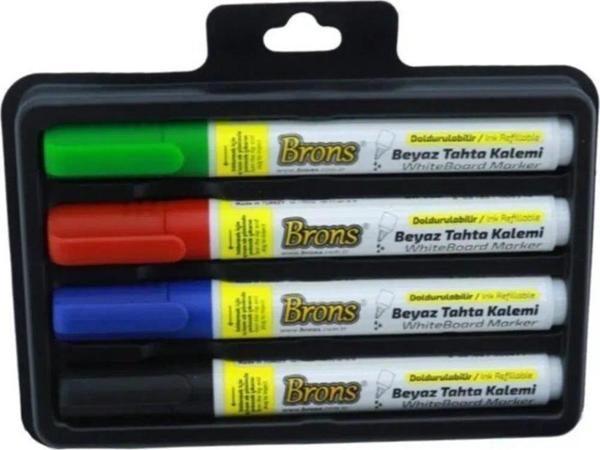 Brons Doldurulabilir Beyaz Tahta Kalemi 4 Lü Set (br-9501) - Image 1