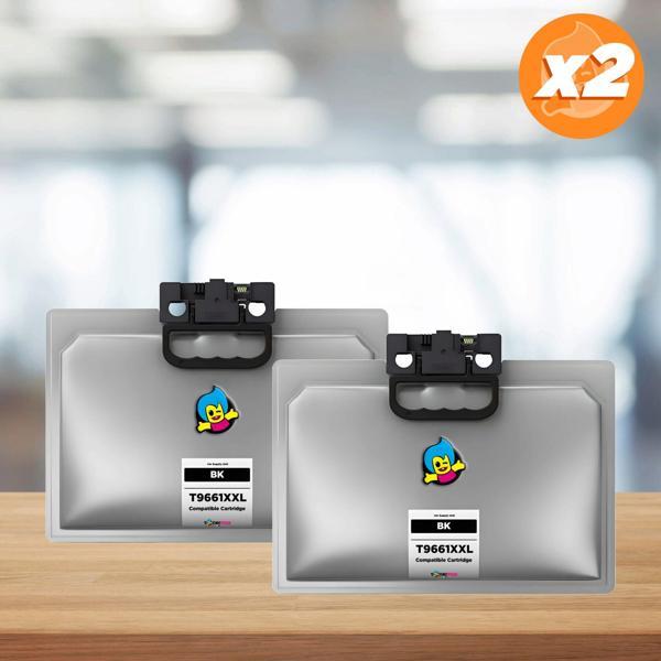 Epson T9661XXL Muadil Kartuş 2'li Avantaj Paket / WF-M5298DW / M5299DW / M5799RDWF / M5799RDTWF / M5799RDWF  C13T966140 - Image 1