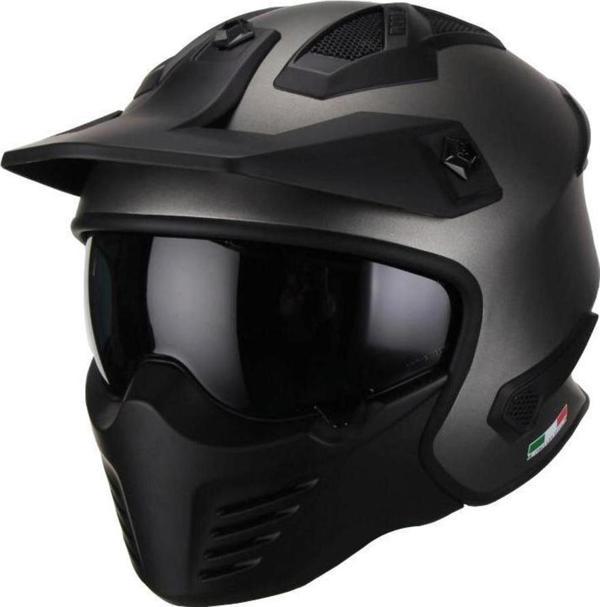 Sway 726X Tokyo Full Face Çene Çıkan Kapalı Motosiklet Kaskı M Beden Siyah - Image 1