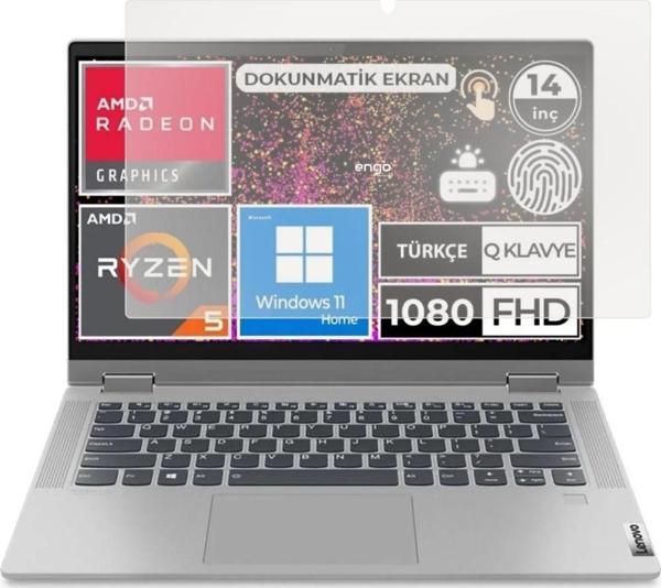 Lenovo IdeaPad Flex 5 14 inç Mat Ekran Koruyucu Şeffaf - Image 1