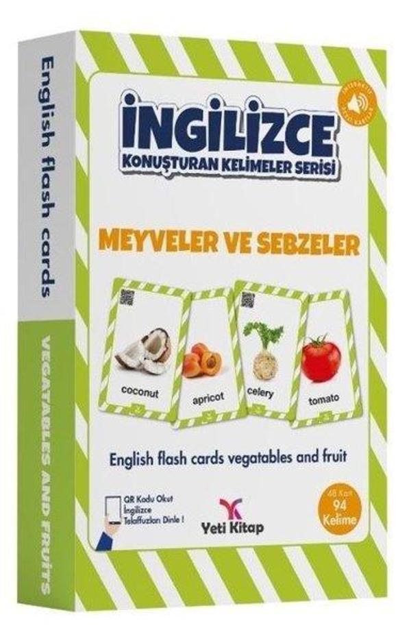 Meyveler ve Sebzeler - İngilizce Konuşturan Kelime Kartları - Yeti Kitap - Image 1