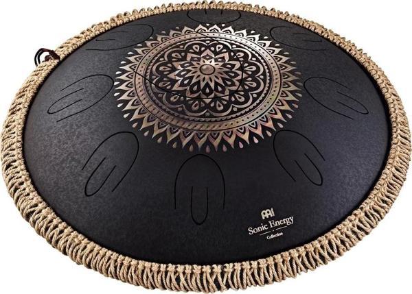Meinl Sonic Energy Octave Steel Floral Design D-kurd 16" Tongue Drum (Siyah) - Image 1