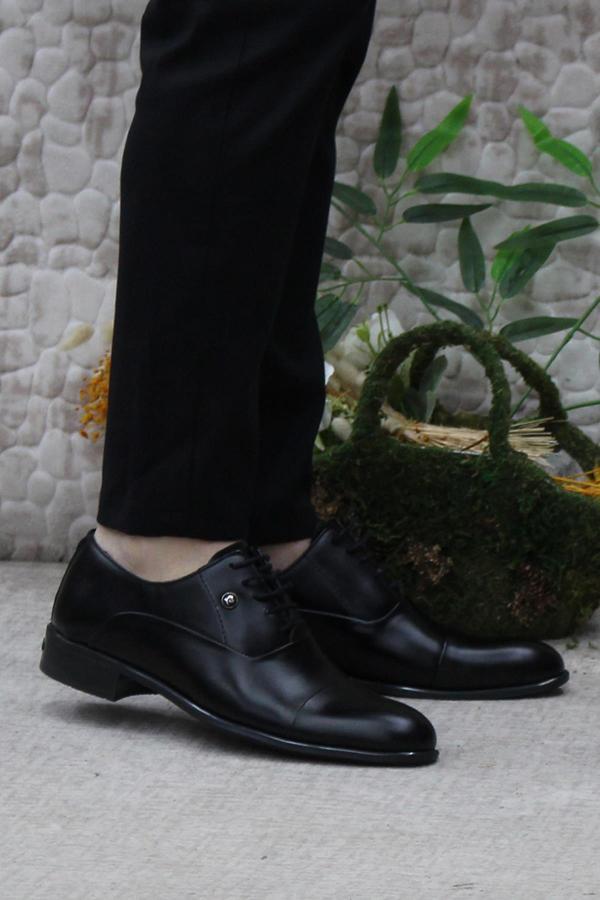 Pierre Cardin 70Pc20 Siyah Açma Damat Ayakkabısı Takım Ayakkabısı Erkek Klasik Ayakkabı - Image 1