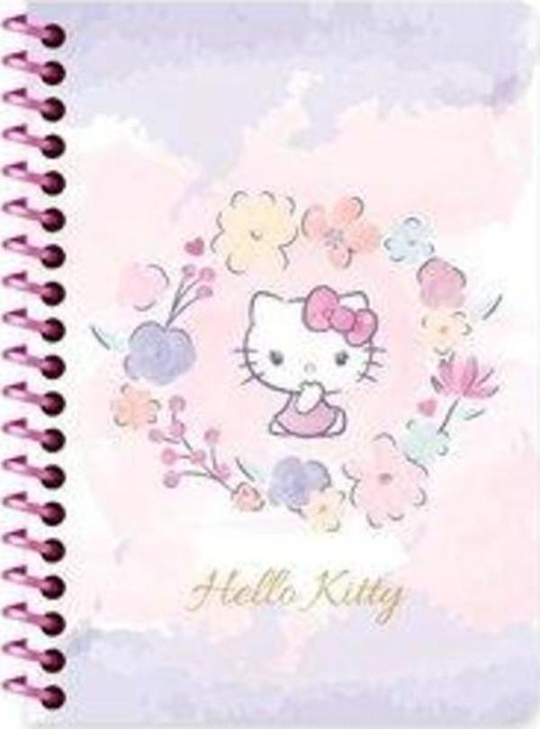 Hello Kitty A6 80 Yp.Çizgili Spiralli Bloknot - Image 1