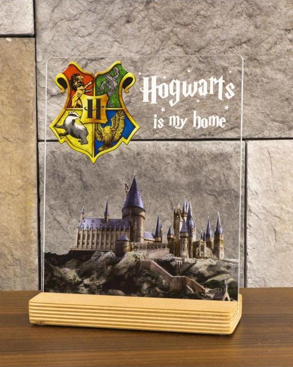 Sevgi Lambası Harry Potter Hogwarts Fotoğraflı Hediyesi Hediye Paketli Şeffaf Çerçeve - Image 1
