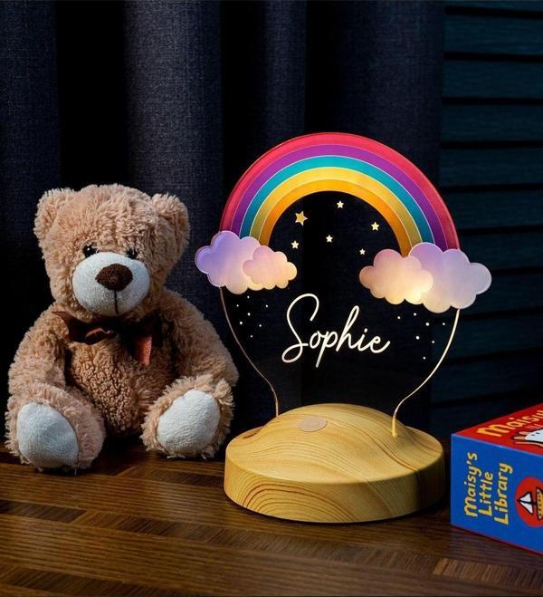Sevgi Lambası Gökkuşağı Rainbow Doğum Günü Hediyesi Led Lamba, Çocuk Odası Gece Lambası - Image 1