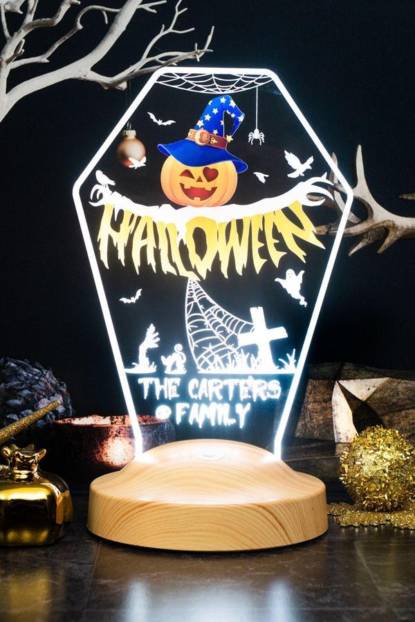 Sevgi Lambası Cadılar Bayramı Hediyesi, Halloween Bal Kabağı Figürlü Hediye Led Lamba - Image 1