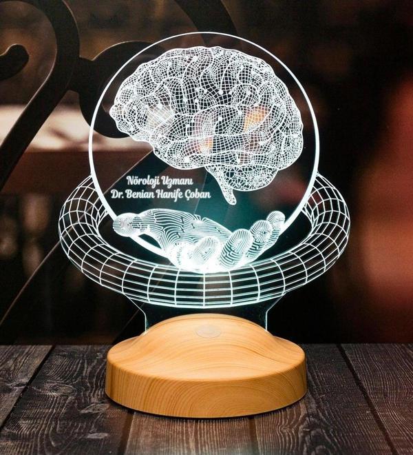 Sevgi Lambası Nöroloji Doktoruna Hediye, Doktora Hediye, Nörolog Hediyesi 3d Led Lamba - Image 1