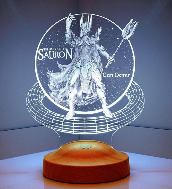 Sevgi Lambası Sauron Yüzüklerin Efendisi, The Lord Of The Rings Hayranı Hediyesi 3 Boyutlu Led Lamba - Image 1