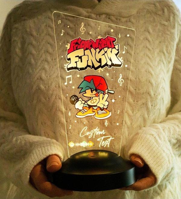 Sevgi Lambası Friday Night Funkin Fnf Game Fanları Için Özel Gece Lambası, Oyun Odası Hediyesi Doğum Günü Hediyesi - Image 1