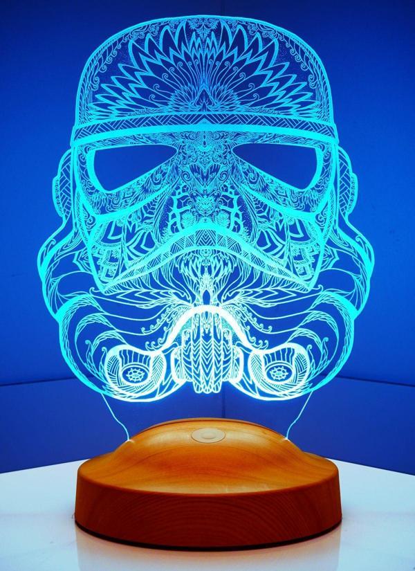 Sevgi Lambası Star Wars Askeri Stormtrooper, Star Wars Hayranına Hediye 3 Boyutlu 3d Led Lamba - Image 1