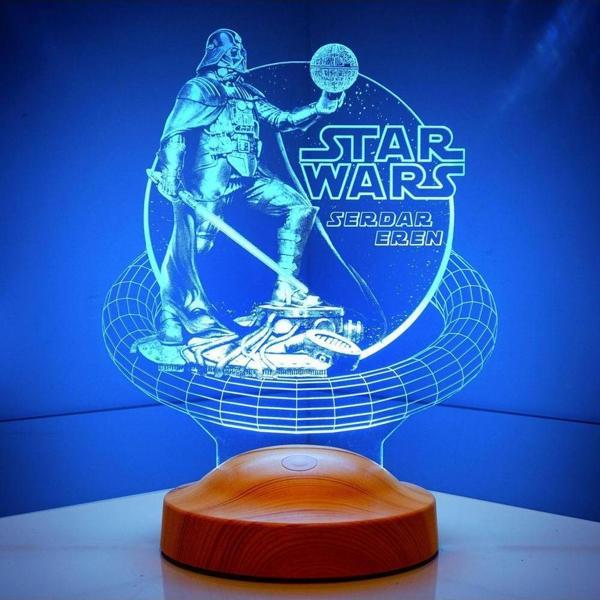 Sevgi Lambası Star Wars Hediyesi Darth Vader, Star Wars Hayranına 3 Boyutlu Led Lamba - Image 1