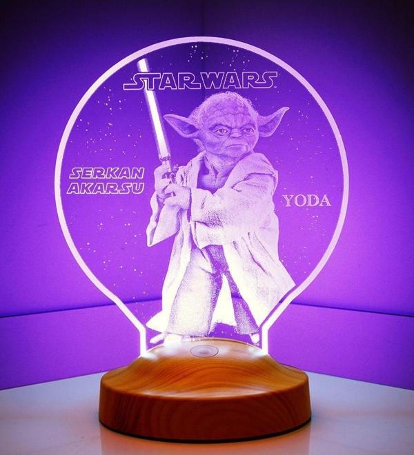 Sevgi Lambası Star Wars Hediyesi Yoda, Yoda Figürlü Hediye Led Lamba - Image 1