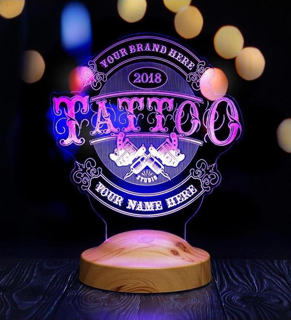 Sevgi Lambası Tattoo, Dövme Severlere Hediye, Dövmeciler için Gece Lambası, Tattoo Artistlerine Hediye - Image 1