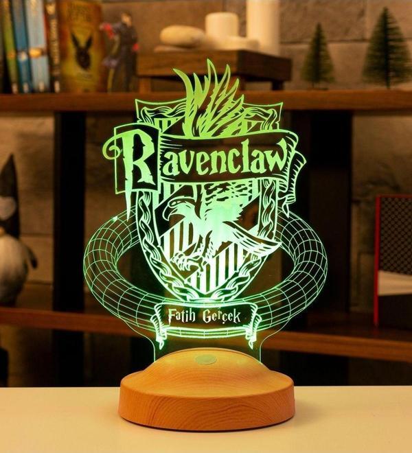 Sevgi Lambası Harry Potter Hediyesi Hogwarts Ravenclaw Binası 3 Boyutlu Led Lamba, Ravenclaw Hediyesi - Image 1