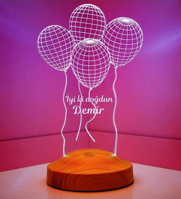 Sevgi Lambası Iyi Ki Doğdun Hediyesi Balon 3 Boyutlu 3d Led Lamba - Image 1
