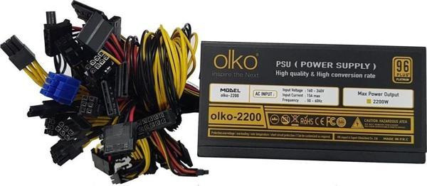 OLKO 2200W POWER SUPPLY 16xPCI-E(6+2Pin), MINING - Image 1