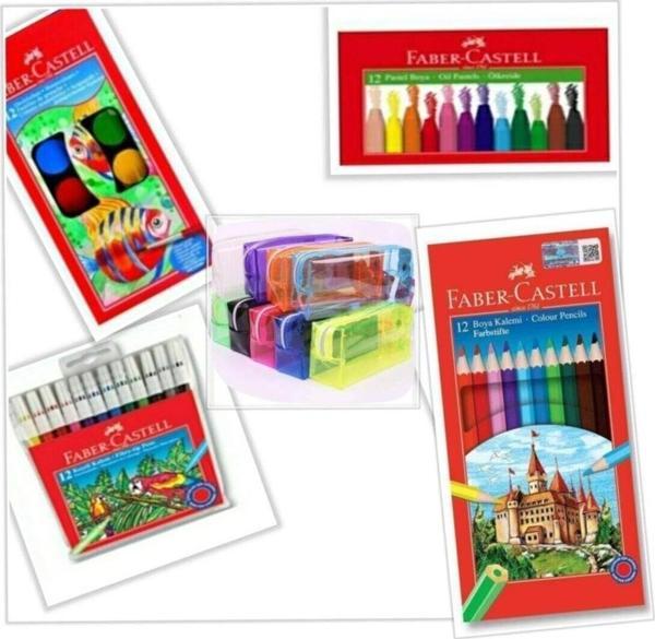Faber-Castell 4 Lü Boya Seti Fabercastel+Seffaf Kalemlik Hediye - Image 1