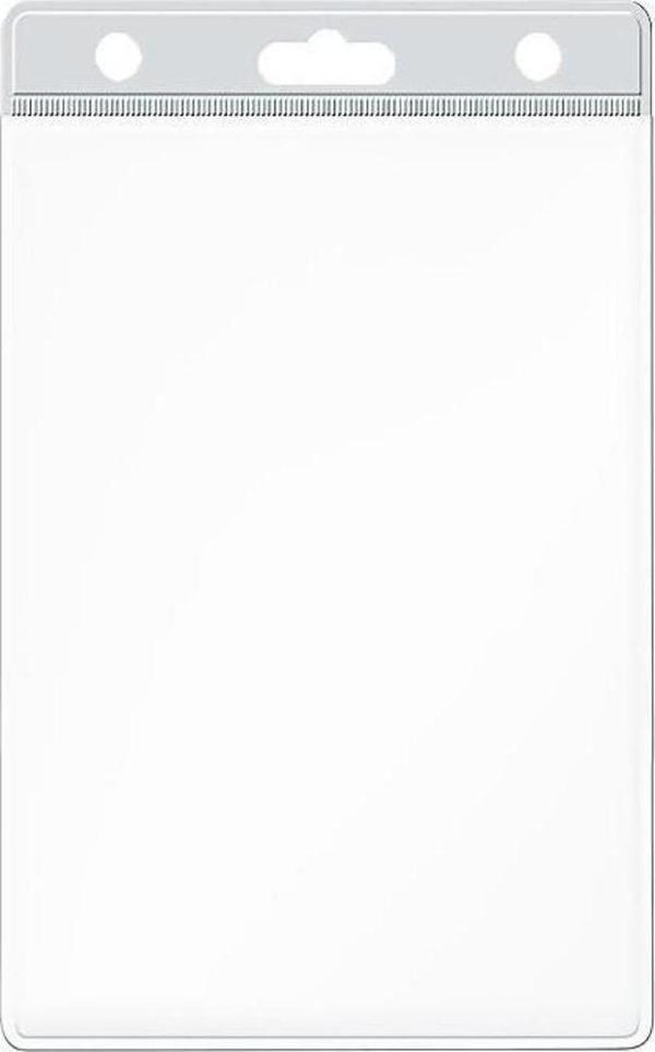 Cassa Dikey Kart Poşeti 95 x 145 MM Şeffaf Dikey Yaka Kart Poşeti (100 Lü Paket) - Image 1