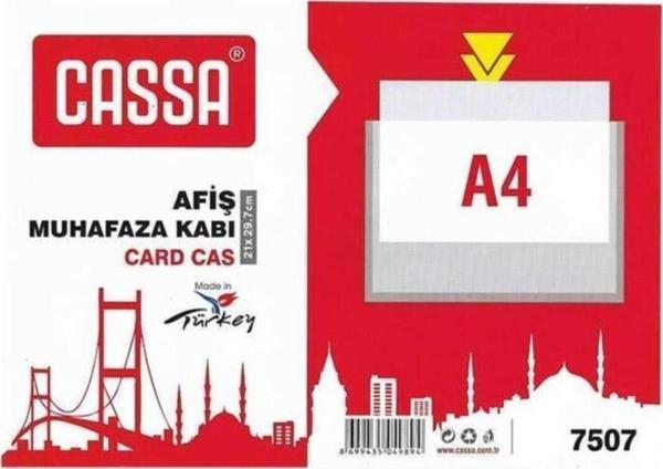 Cassa Tabela Poşeti (Afiş Muhafaza Kabı A4) 210x297 MM Şeffaf (1 Paket 10 Adet) - Image 1