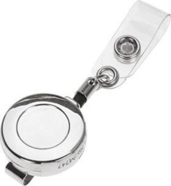 İnox Yoyo Metal Kaplamalı Yaka Kartı Tutacağı Yoyo (50 Li Paket) - Image 1