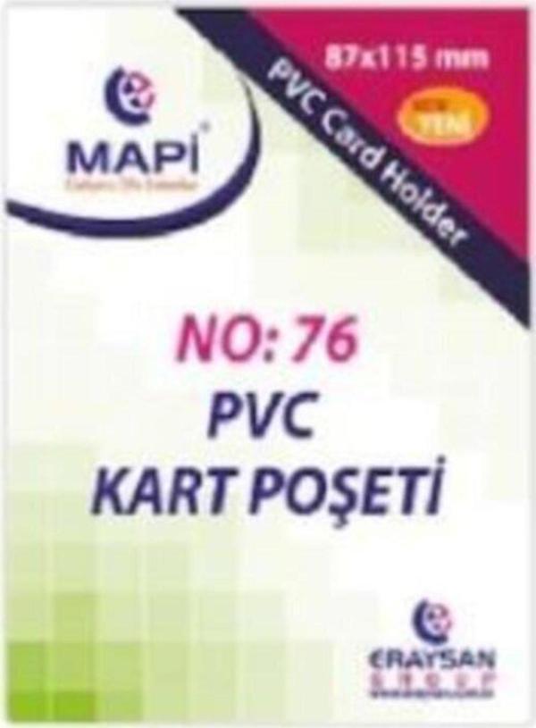 Mapi Pvc Dikey Kart Koruma Poşeti No:76 87X115 Mm 100 Lü (1 Paket 100 Adet) - Image 1