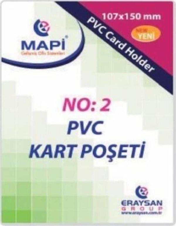 Mapi Pvc Dikey Kart Poşeti No:2 107x150 Mm 100 Lü (1 Paket 100 Adet) - Image 1