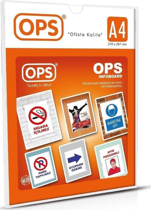 Ops Afiş Taşıyıcı Sergileme Ürünü Duvar Tipi A4 Afiş Taşıyıcı - Image 1