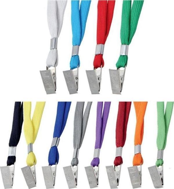 Sarff Kart Askı İpi Metal Klipsli Telefon Askılı Boyun Askı İpleri Karışık Renk (25 Li Paket) - Image 1