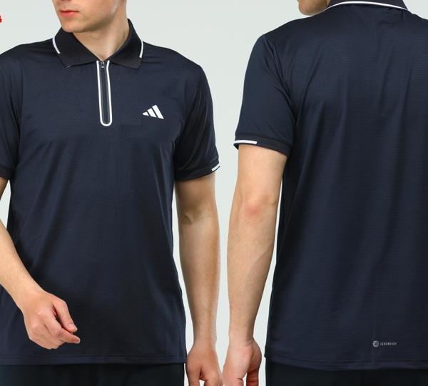 Adidas EF-4204 Erkek Polyester Mesh Polo Yaka T-Shirt - Image 1