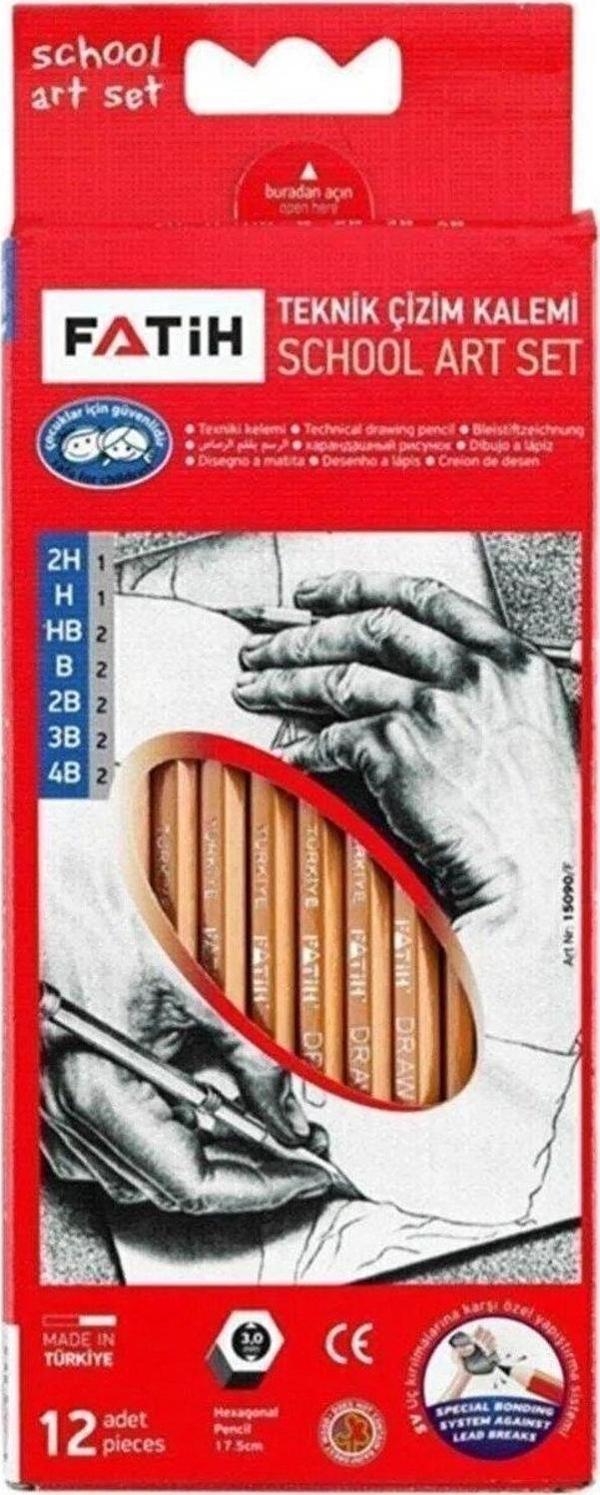 Fatih Teknik Çizim Kalemi Okul Seti 12 Li - Image 1