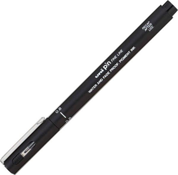 Uni-Ball Teknik Çizim Kalemi Akrilik Uçlu Fine Line Pin 0.8 Mm Siyah (12 Li Paket) - Image 1
