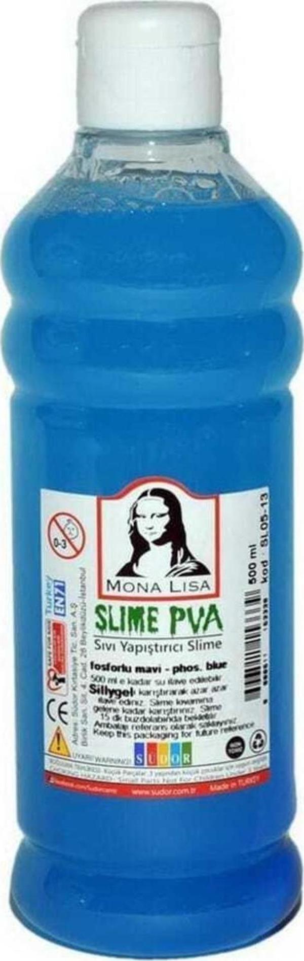 Monalisa Sıvı Yapıştırıcı Slime 500 ML Fosforlu Mavi Slaym - Image 1