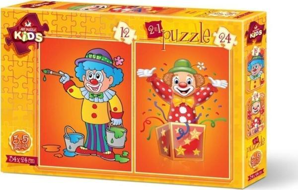 Art Çocuk Puzzle Palyaço 12+24 Parça Puzzle - Image 1
