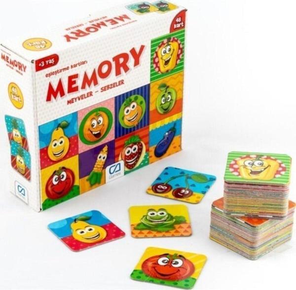 Ca Games Memory Hafıza Kartı Puzzle Meyveler - Sebzeler 48 Parça - Image 1