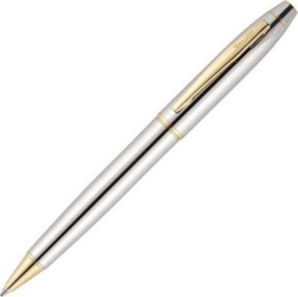 Scrikss Tükenmez Kalem Kutulu Gold Krom Lüks Kutulu Tükenmez Kalem - Image 1