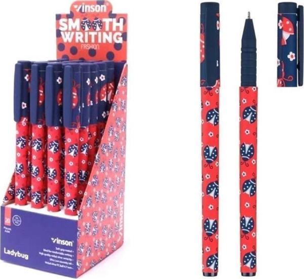 Maxx Jel Kalem Vinson Desenli 0.7 MM Mavi (20 Li Paket) - Image 1