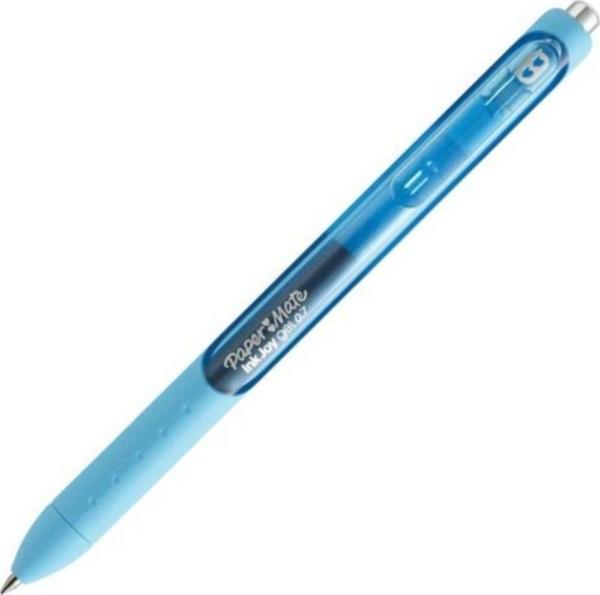 Paper Mate Inkjoy Gel Üstten Basmalı Jel Kalem Açık Mavi (12 Li Paket) - Image 1